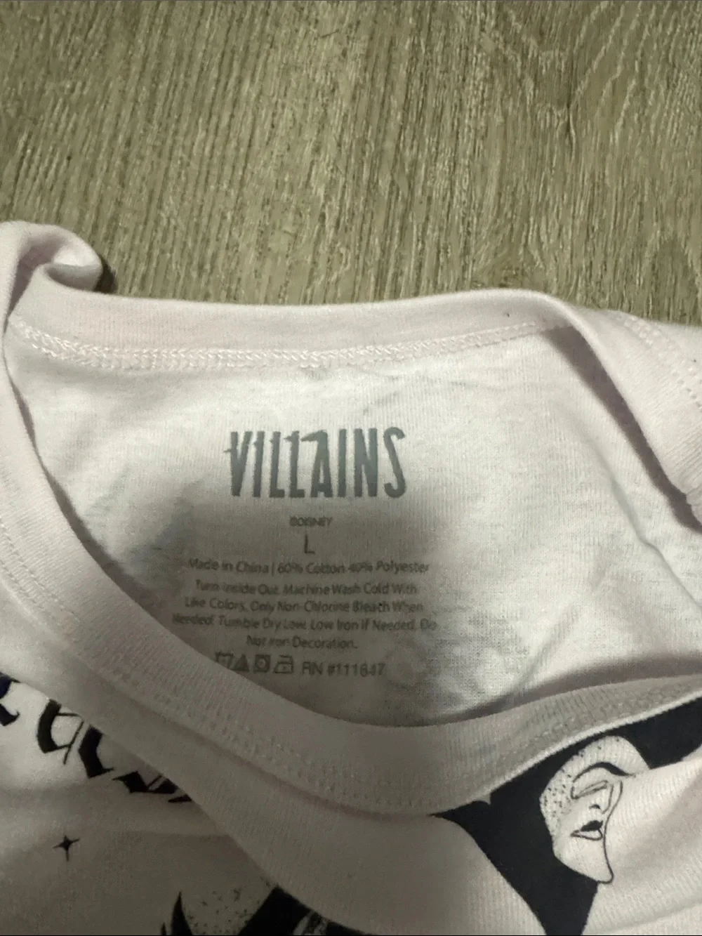Girls' Pale Pink Short Sleeve Graphic crop top - Villain Print